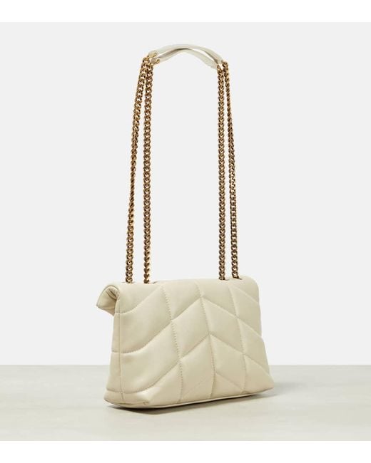 Saint Laurent White Puffer Toy Leather Shoulder Bag