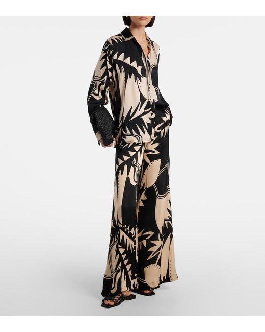 Poupette Black Eileen Printed Blouse