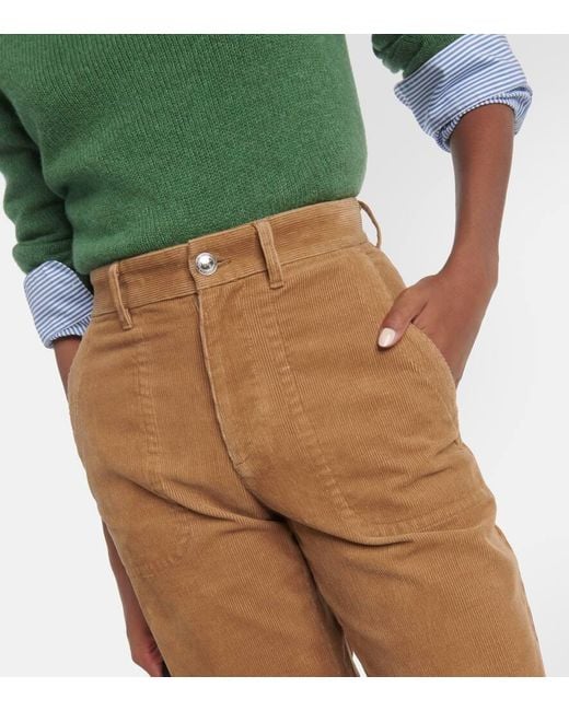 Jeans Regular Seaside A Vita Alta di A.P.C. in Brown