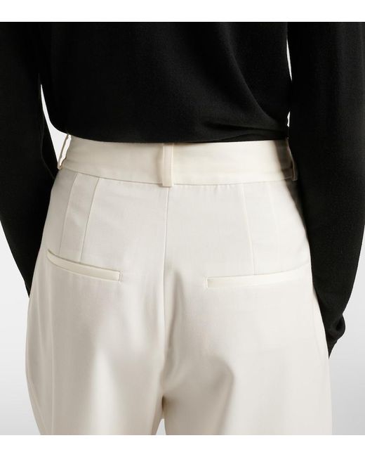 Rohe White Wool-Blend Barrel-Leg Pants