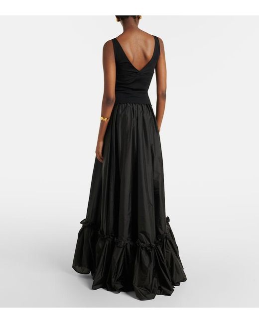 Saint Laurent Black Ruffled Maxi Skirt