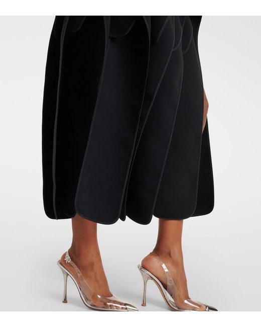 Maticevski Black Breakout Draped Midi Dress