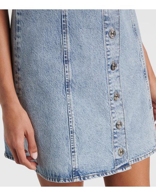 FRAME Blue Denim Shift Dress