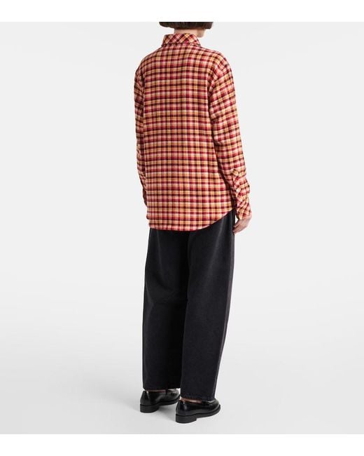 God's True Cashmere Red Time Plaid Cashmere Shirt