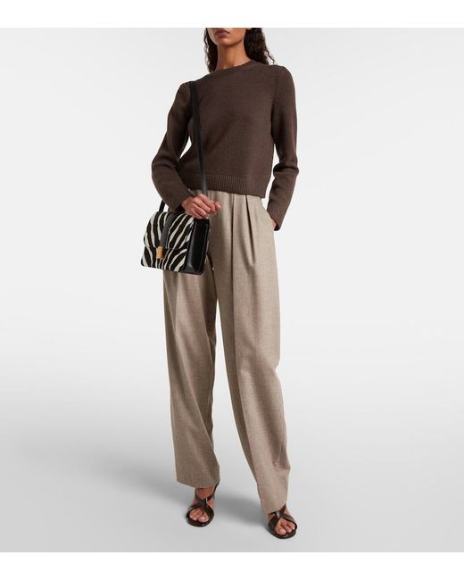 Khaite Brown Leta Cashmere Sweater