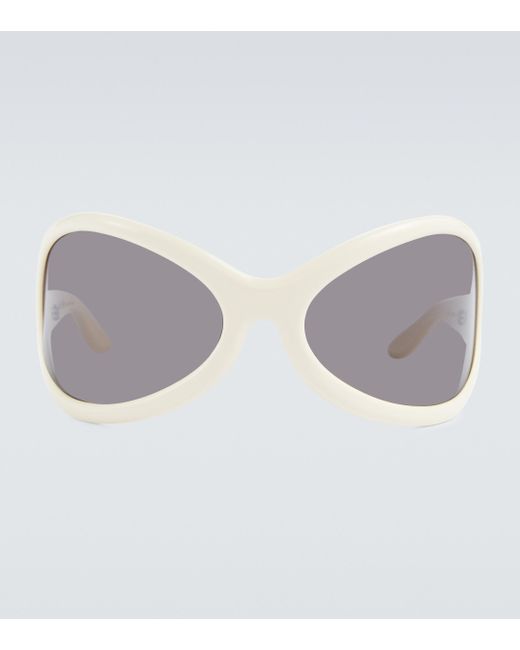 Acne White Oversized Acetate Sunglasses for men
