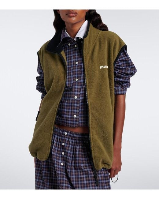 Miu Miu Green Fleece Vest