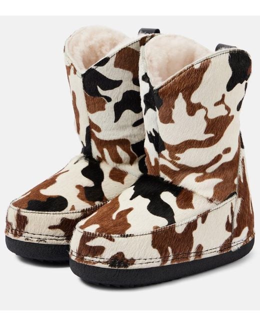 Botas De Nieve Cowboy Print Inuikii de color Brown