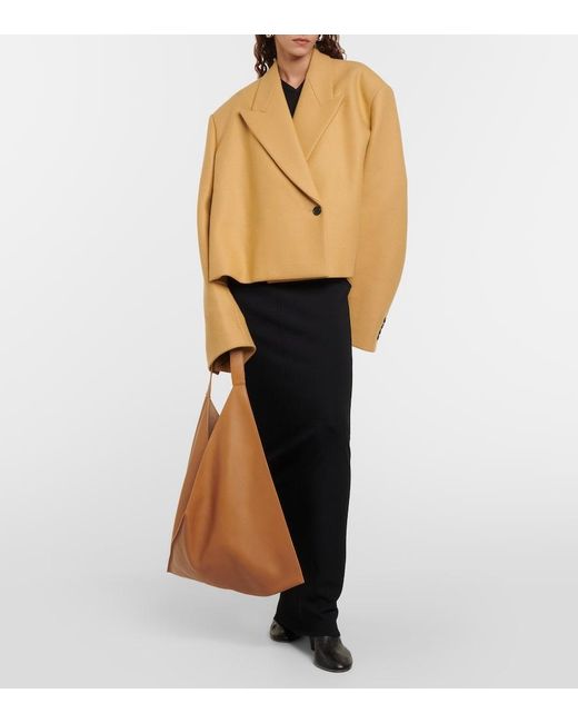 Khaite Brown Sara Leather Tote Bag