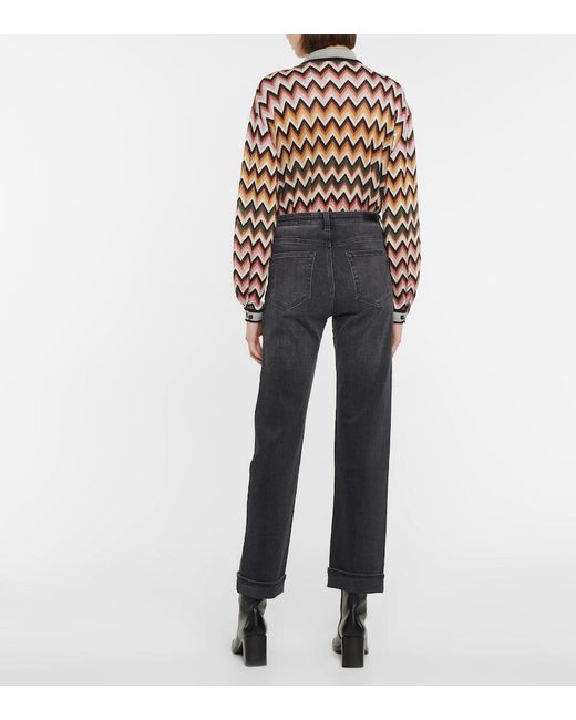 AG Jeans Multicolor Alexxis High-Rise Straight Jeans
