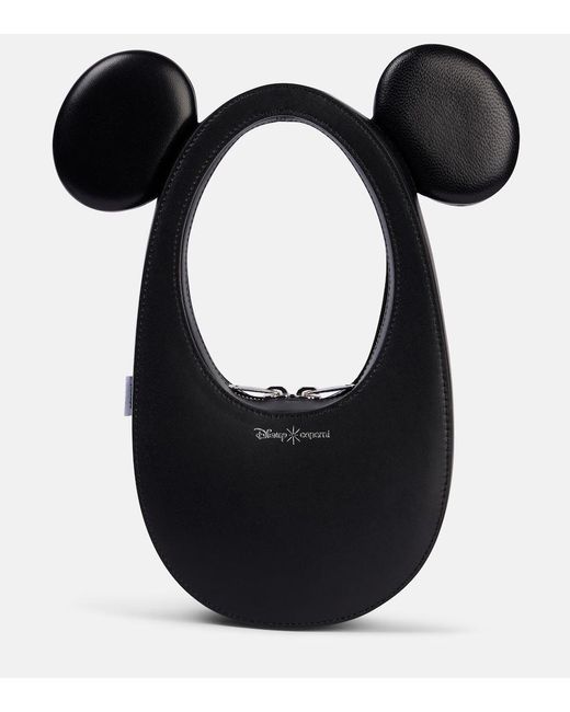 Coperni Black X Disney Mickey Swipe Mini Leather Shoulder Bag