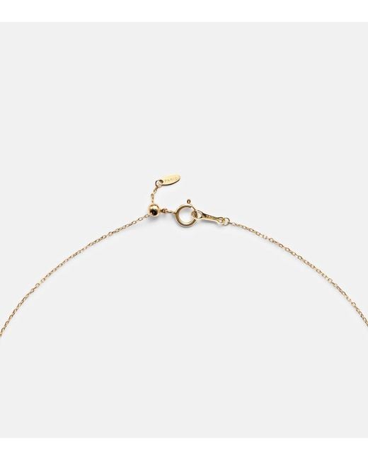 PERSÉE White Alphabet A 18Kt Necklace With Diamonds