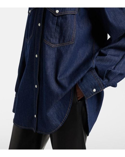 Khaite Blue Christensen Oversized Denim Shirt