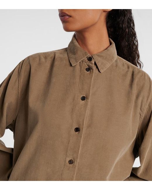 The Row Natural Sisilia Cotton Corduroy Shirt