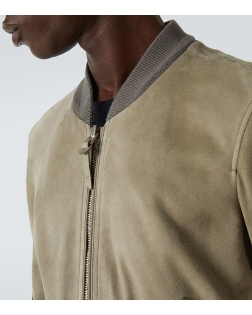 Tom Ford Bomberjacke Aus Veloursleder in Natural für Herren