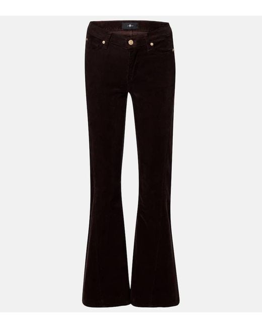 Pantalones Flared Twisted Dojo Tailorless De Pana 7 For All Mankind de color Black