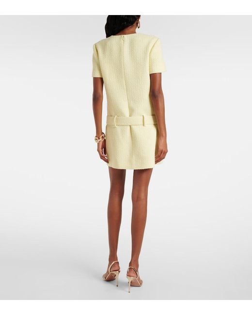 Self-Portrait Natural Belted Boucle Minidress