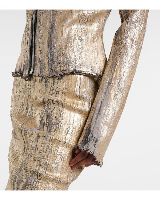 Rick Owens Natural Gary Coated Denim Jacket