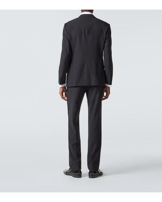 Giorgio Armani Black Single-Breasted Virgin Wool Tuxedo for men
