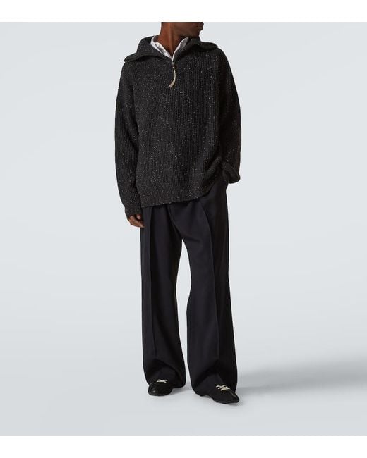 Sneakers Sprinters Con Pelle di Maison Margiela in Black da Uomo