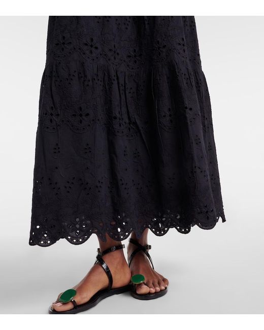 Melissa Odabash Black Sophie Cotton Midi Dress