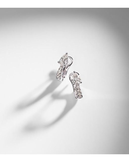 Anita Ko White 18Kt Huggies With Diamonds