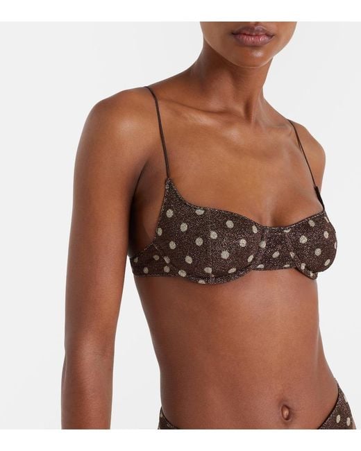 Oseree White Lumiere Polka-Dot Bikini