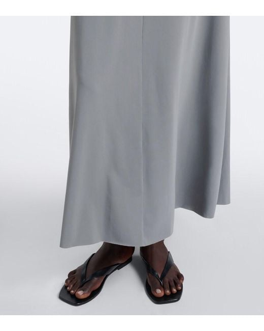 Eres Gray Sculpturale Embellished Jersey Maxi Dress