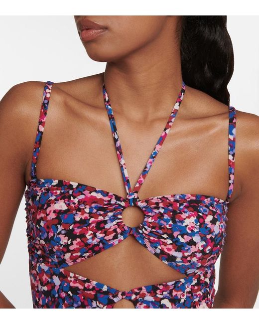 Isabel Marant Purple Stiza Swimsuit