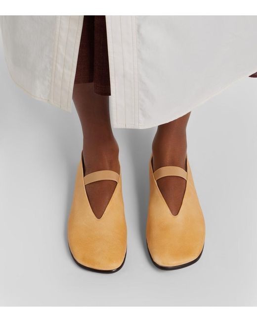 Lemaire Natural Glove Leather Ballet Flats