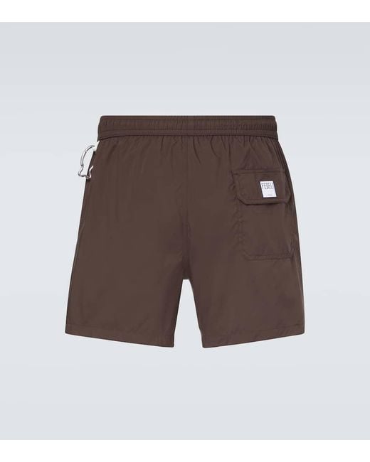 Fedeli Badeshorts Madeira in Brown für Herren