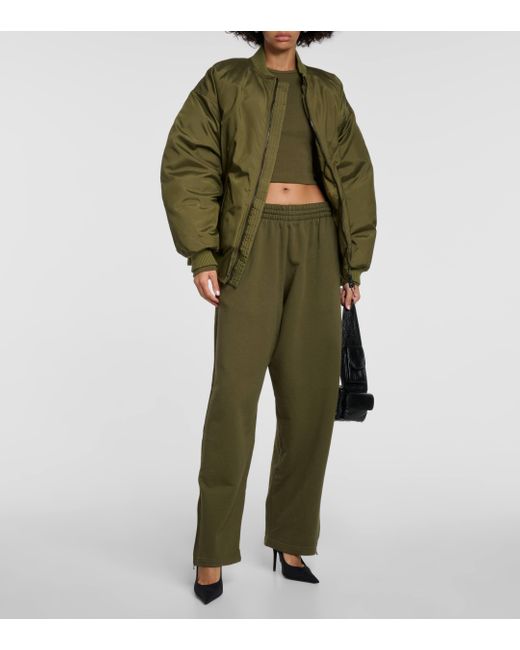 Wardrobe NYC Green Reversible Down Bomber Jacket