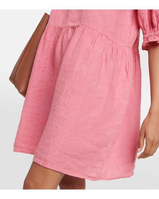 Velvet Pink Kailani Linen Minidress