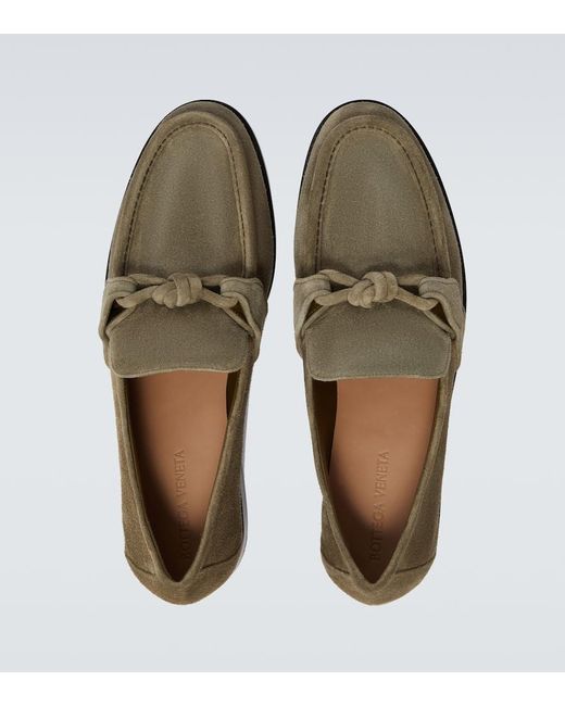 Bottega Veneta Loafers Astaire Knot Aus Veloursleder in Green für Herren