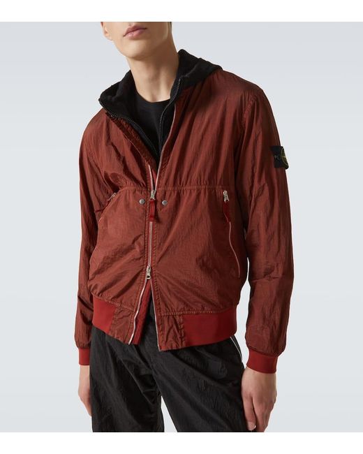 Stone Island Red Compass Bomber Jacket for men