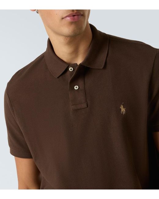 Polo Ralph Lauren Brown Cotton Pique Polo Shirt for men
