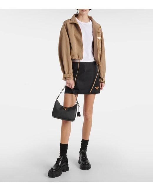 Prada Black Re-Edition Mini Leather Shoulder Bag