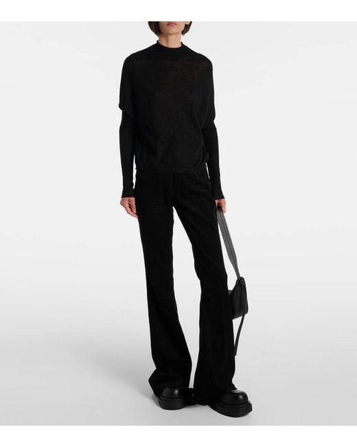 Jersey Crater De Lana Virgen Rick Owens de color Black