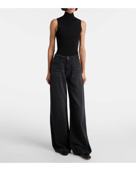 Jeans Helsinki A Vita Alta E Gamba Larga di AG Jeans in Blue
