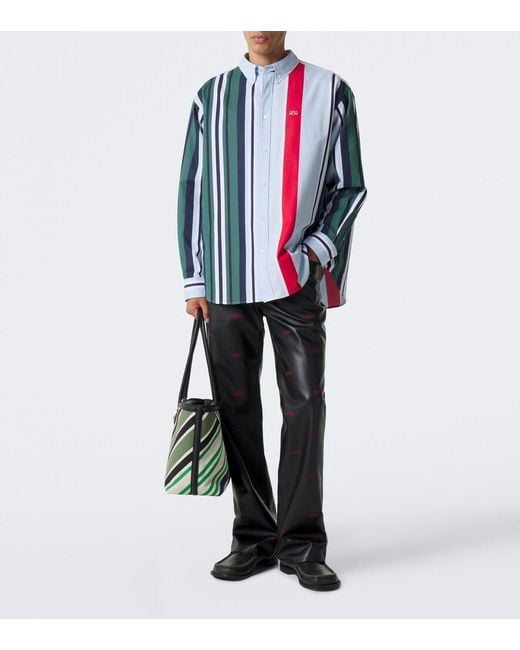 Loewe Blue Verano Large Striped Canvas Tote Bag for men