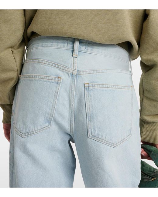 Agolde Blue Mid-Rise Wide-Leg Jeans Fusion Jean