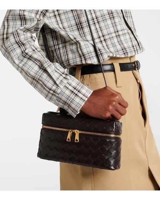 Bottega Veneta Black Bang Bang Intrecciato Leather Vanity Bag
