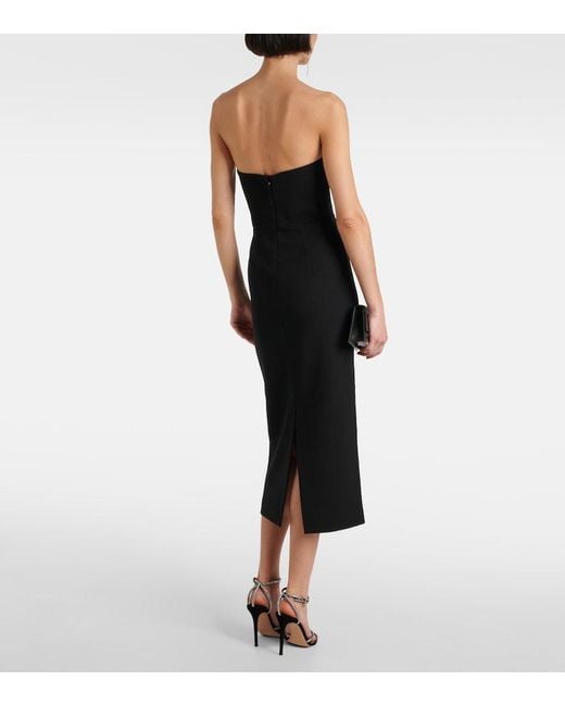 Rebecca Vallance Black Cordelia Embellished Midi Dress