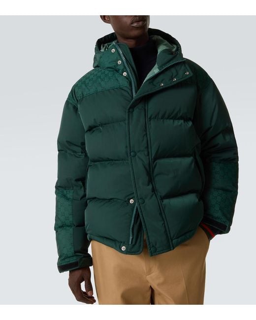 Gucci Green Gg Down Jacket for men