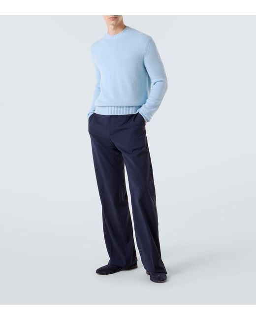 Dolce & Gabbana Blue Suede Moccasin for men