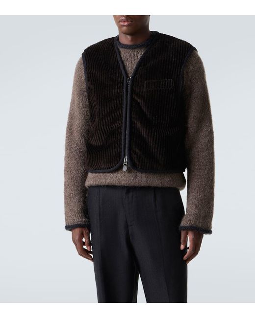 Our Legacy Weste Top Aus Baumwoll-Cord in Black für Herren