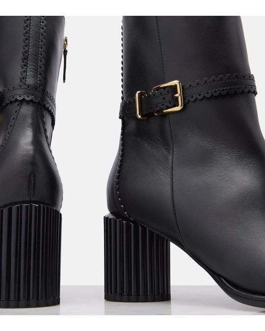 Zimmermann Black Eddie 70 Leather Ankle Boots