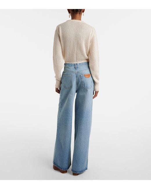 Jean Ample A Taille Haute Chloé en coloris Blue