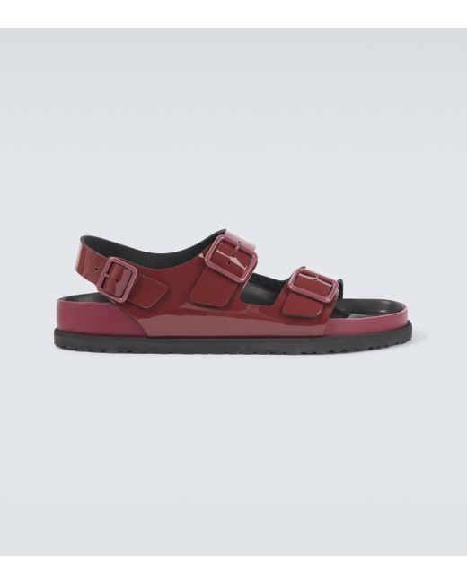 Birkenstock Patent Leather Sandals in Red for Men Lyst UK
