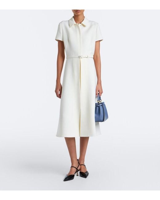 Fendi Blue Peekaboo Mini Leather Top-Handle Bag